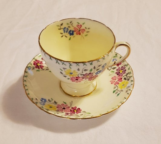 EB Foley "V1607 Eggshell Tea Cup and Saucer