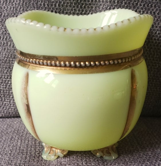 EAPG Tarentum "Georgia Gem" Uranium Glass Sugar Bowl