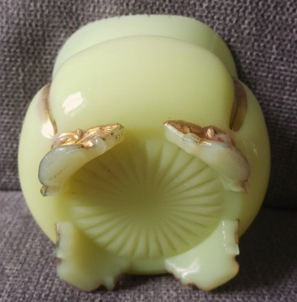 EAPG Tarentum "Georgia Gem" Uranium Glass Sugar Bowl