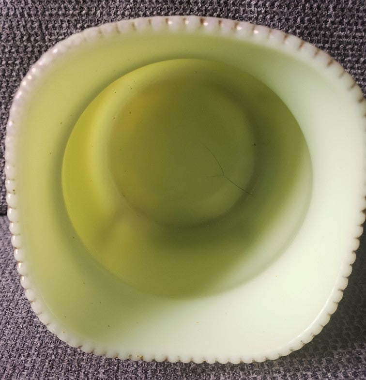 EAPG Tarentum "Georgia Gem" Uranium Glass Vase or Bowl