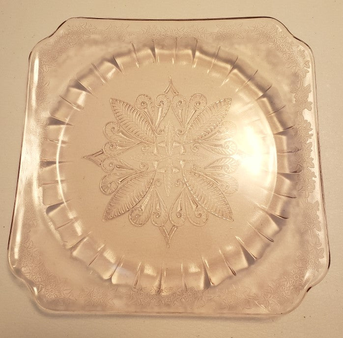 Jeanette "Adam" Depression Glass Dinner Plate