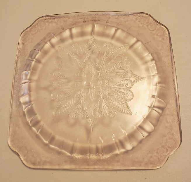 Jeanette "Adam" Depression Glass Dinner Plate