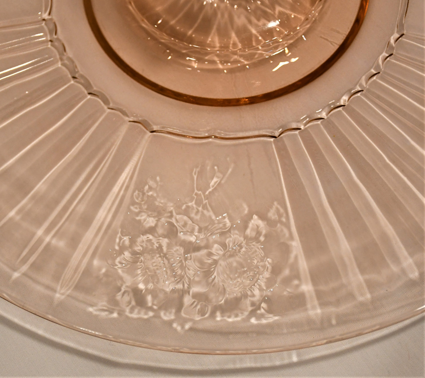 Anchor Hocking "Mayfair Open Rose" Serving Tray w/Handle