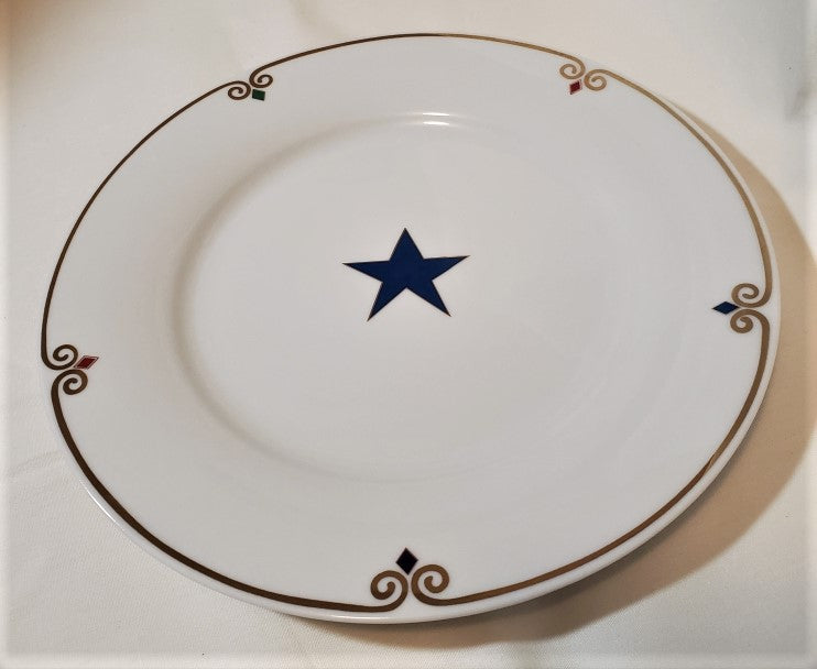 Pier 1 "Celebration" Salad Plate, Navy Star