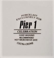 Pier 1 "Celebration" Salad Plate, Navy Star