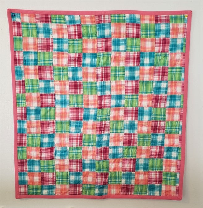 Pink Patchwork Baby Quilt
