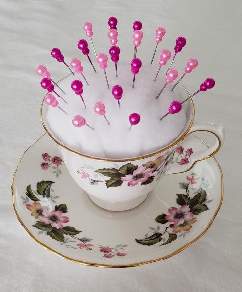 Ridgeway Potteries "Queen Anne" Tea Cup and Saucer Pin Cushion