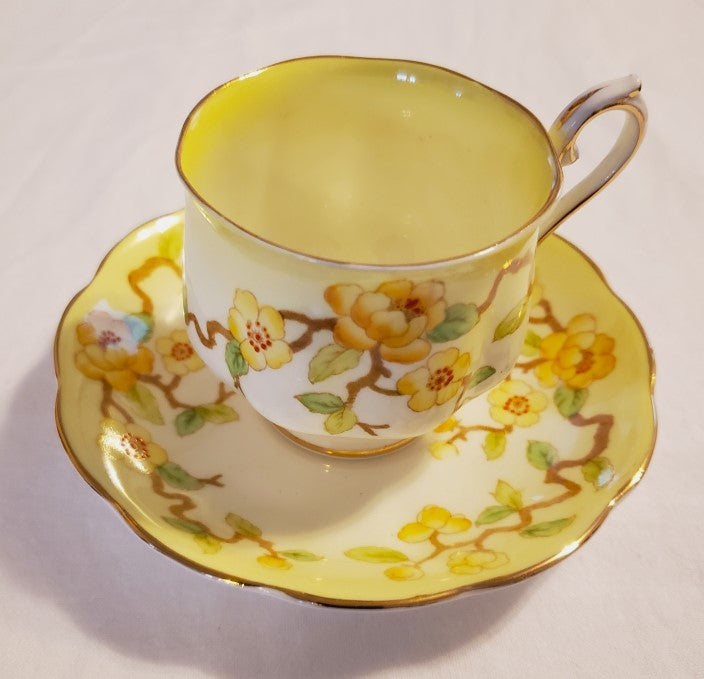 Royal Albert Yellow Blossom Tea Cup and Saucer