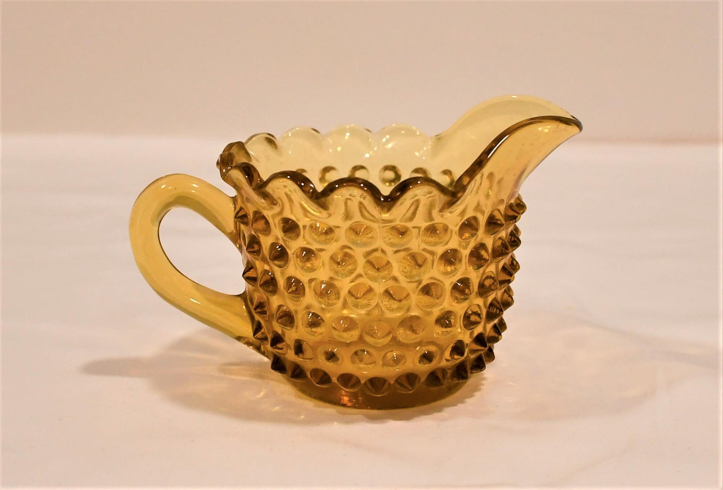 Fenton Amber "Hobnail" Creamer