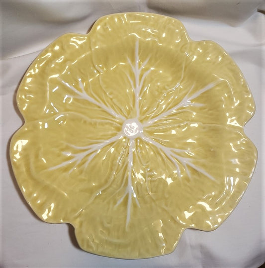 Bordallo Pinheiro Yellow "Cabbage" Platter