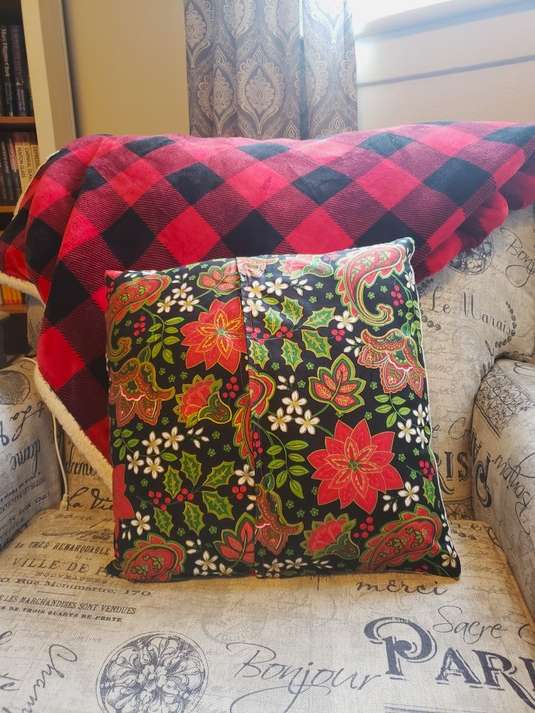 16 " Holly Snowflake Pillow Cover