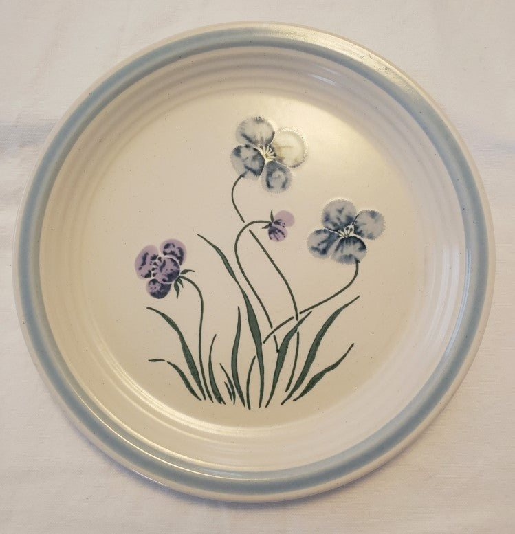 Japanese Stoneware Pansy salad Plate