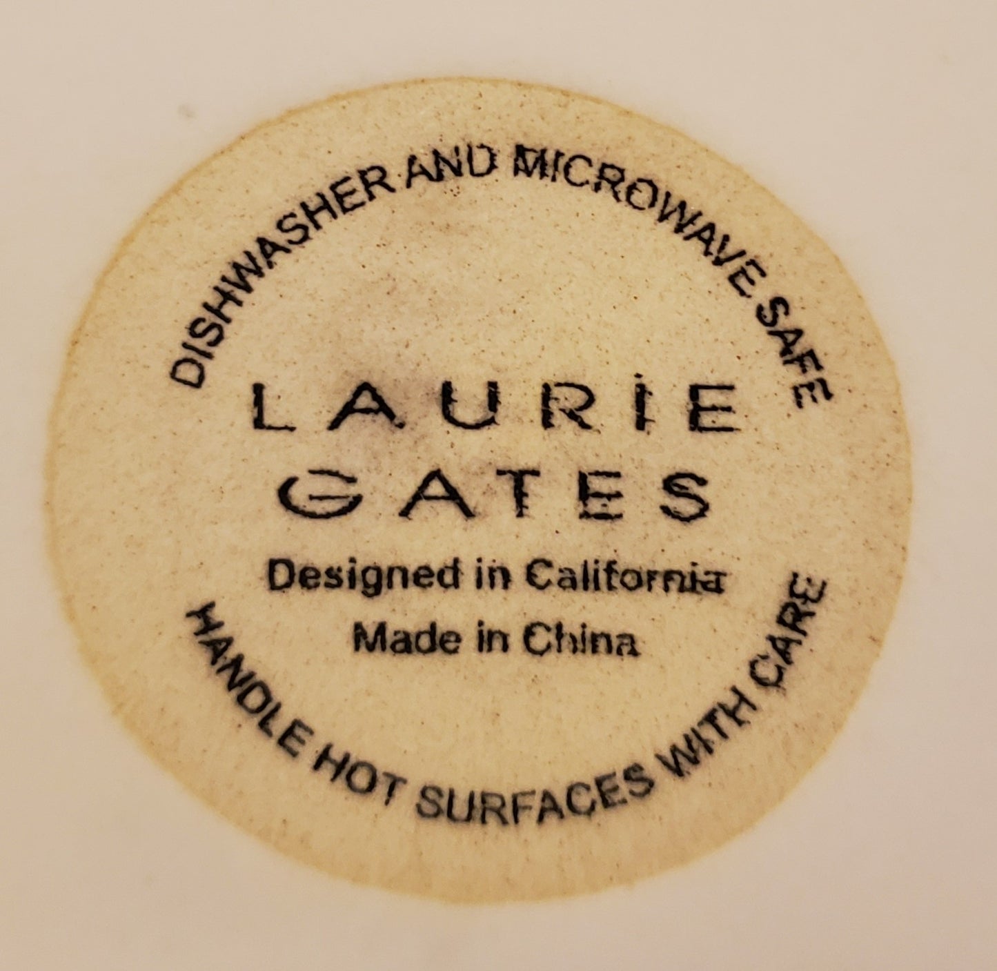 Laurie Gates Blue and Cream Salad Plte