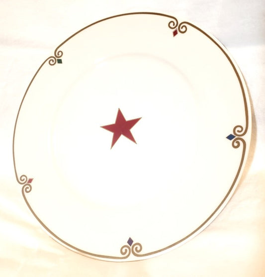 Pier 1 "Celebration" Salad Plate with Red Star