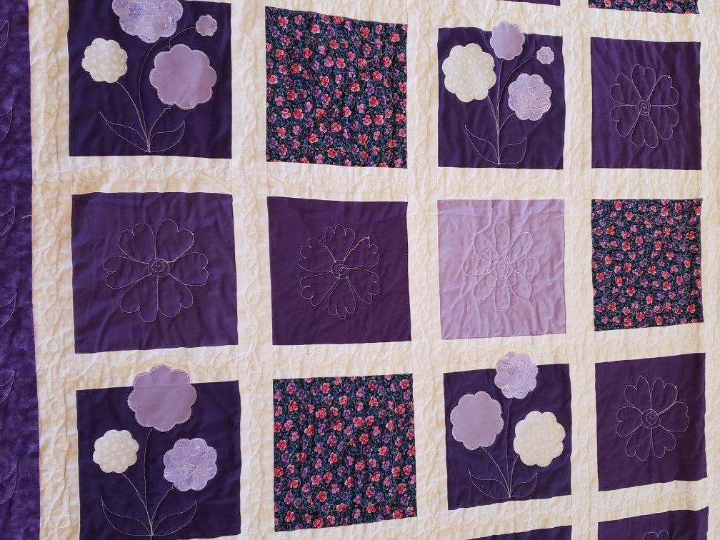 Purple Flower Haze Quilt