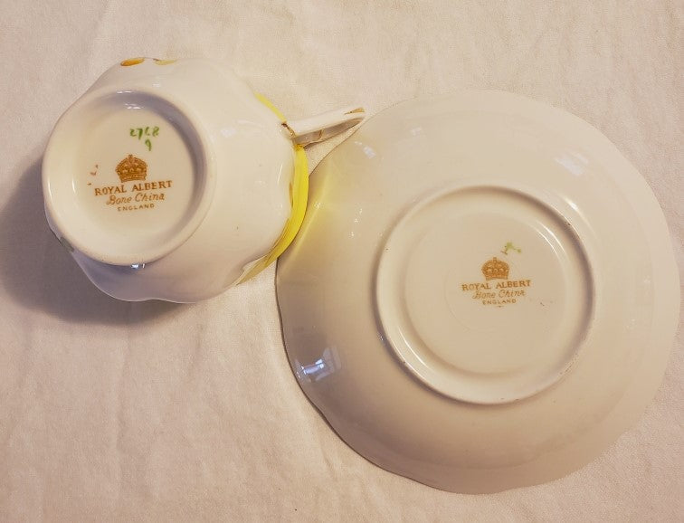 Royal Albert  Yellow Blossom Tea Cup and Saucer