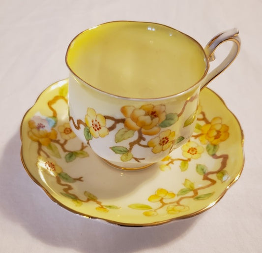 Royal Albert  Yellow Blossom Tea Cup and Saucer