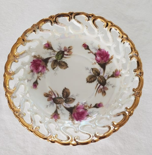 Royal Sealy Pink Rose Saucer