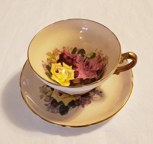 Stanley "Cabbage Roses" Tea Cup and Saucer Set