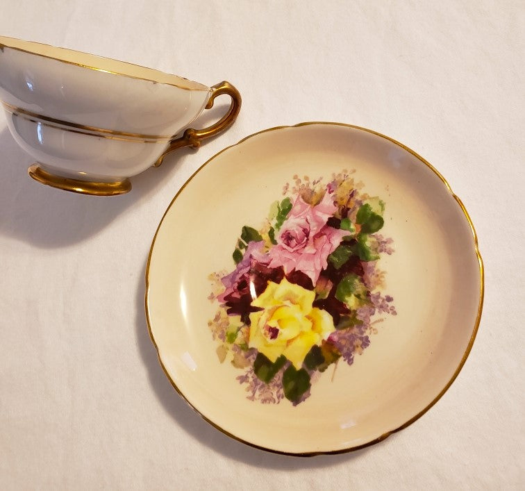 Stanley "Cabbage Roses" Tea Cup and Saucer Set