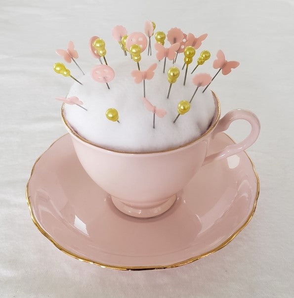 Vogue Bone China "Pink" Tea Cup Pin Cushion