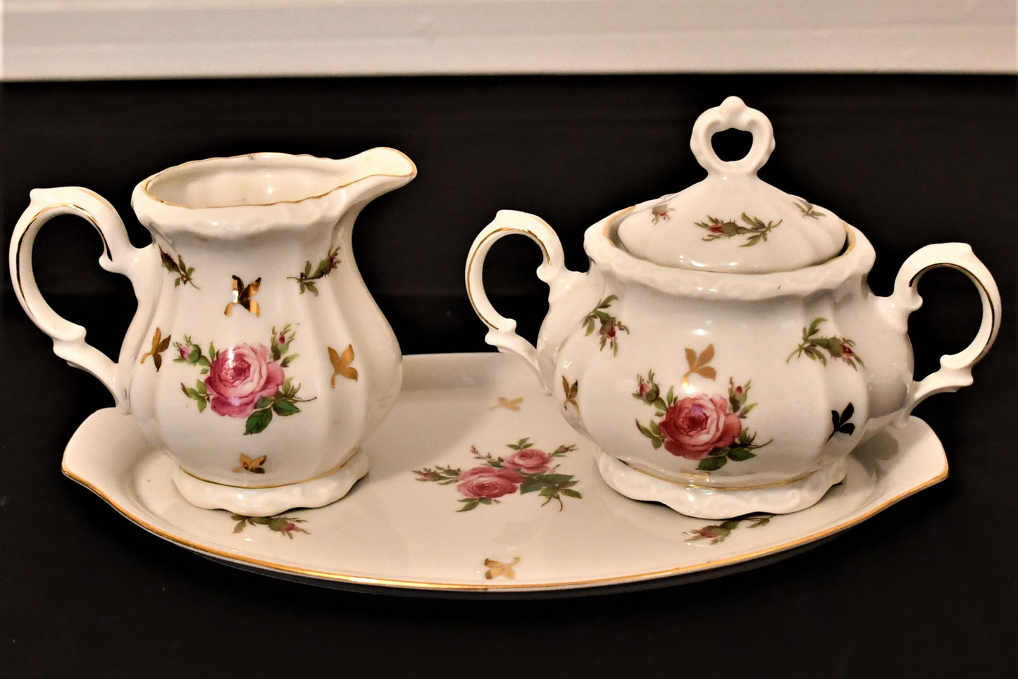 Bareuther Bavaria Cream & Sugar w Underplate