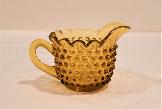 Fenton Amber "Hobnail" Creamer