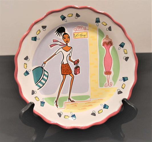 MK Girlfriend "Let's Shop" Salad Plate