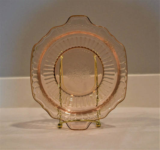 Anchor Hocking "Mayfair Open Rose" Pink Square Cereal Bowl